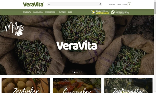 Komut Yazılım - VeraVita | Zeytinyağı - E-Ticaret Sitesi